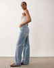 ASOS Tall ASOS DESIGN Tall straight wide leg jeans in light wash blue - 2