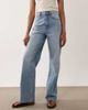 ASOS Tall ASOS DESIGN Tall straight wide leg jeans in light wash blue - 3