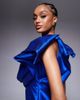 ASOS Tall ASOS DESIGN Tall structured plunge mini dress in cobalt blue-Navy - 3