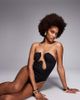 ASOS Tall ASOS DESIGN Tall Sydney premium bandeau swimsuit with cutout in black - 1