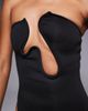 ASOS Tall ASOS DESIGN Tall Sydney premium bandeau swimsuit with cutout in black - 3
