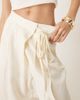ASOS Tall ASOS DESIGN Tall tailored linen mix wrap tie pants in ivory-White - 2