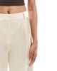 ASOS Tall ASOS DESIGN Tall tailored straight leg satin pants in ivory-White - 3
