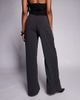 ASOS Tall ASOS DESIGN Tall textured wide leg pants in black - 2