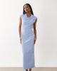 ASOS Tall ASOS DESIGN Tall twist neck slinky midi dress in light blue - 1