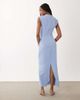 ASOS Tall ASOS DESIGN Tall twist neck slinky midi dress in light blue - 3