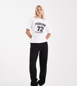 ASOS Tall ASOS DESIGN Tall ultimate cuffed brushback sweatpants in black