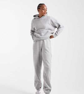 ASOS Tall ASOS DESIGN Tall ultimate cuffed brushback sweatpants in heather gray