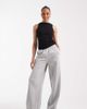 ASOS Tall ASOS DESIGN Tall wide leg brushback sweatpants in heather gray - 1