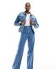 ASOS Tall ASOS DESIGN Tall wide leg dad jeans in clean blue - 1