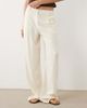 ASOS Tall ASOS DESIGN Tall wide leg linen blend pants with pleated detailing in cream-White - 2