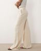 ASOS Tall ASOS DESIGN Tall wide leg linen blend pants with pleated detailing in natural-Neutral - 2