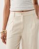 ASOS Tall ASOS DESIGN Tall wide leg linen blend pants with pleated detailing in natural-Neutral - 3