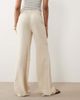ASOS Tall ASOS DESIGN Tall wide leg linen blend pants with pleated detailing in natural-Neutral - 4