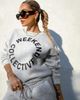 ASOS Weekend Collective ASOS Weekend Collective co-ord oversized sweatshirt with logo in gray marl-Grey - 1