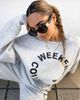 ASOS Weekend Collective ASOS Weekend Collective co-ord oversized sweatshirt with logo in gray marl-Grey - 3