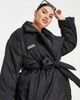 ASOS Weekend Collective ASOS Weekend Collective Curve clean belted padded coat with logo in black-Gray - 2