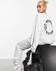 ASOS Weekend Collective ASOS Weekend Collective oversized long sleeve t-shirt with back logo in gray heather-Grey - 1