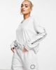 ASOS Weekend Collective ASOS Weekend Collective oversized long sleeve t-shirt with back logo in gray heather-Grey - 3