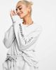 ASOS Weekend Collective ASOS Weekend Collective oversized long sleeve t-shirt with back logo in gray heather-Grey - 4
