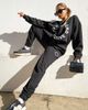 ASOS Weekend Collective ASOS Weekend Collective oversized sweatpants with logo in black - 1