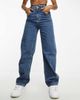 ASOS Weekend Collective Weekend Collective baggy fit jeans in mid blue wash - 1