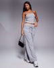 ASOS Weekend Collective Weekend Collective bandeau waffle knit top in heather gray - part of a set - 4
