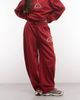 ASOS Weekend Collective Weekend Collective barrel leg sweatpants with graphic in red - part of a set - 2
