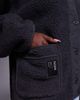 ASOS Weekend Collective Weekend Collective borg cardigan in charcoal-Gray - 4