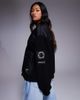 ASOS Weekend Collective Weekend Collective borg zip through bomber jacket with nylon detail in black - 4