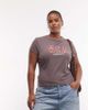 ASOS Weekend Collective Weekend Collective Curve Icon baby tee with WCA graphic in gray - 1