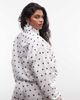ASOS Weekend Collective Weekend Collective Curve nylon track jacket in white polka dot print - part of a set-Multi - 3