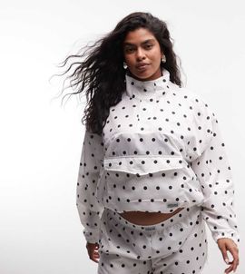 ASOS Weekend Collective Weekend Collective Curve runner shorts with woven label in polka dot print - part of a set-Multi