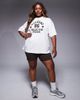 ASOS Weekend Collective Weekend Collective Curve t-shirt with embroidered chocolate heart print in cream - part of a set-White - 3
