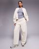 ASOS Weekend Collective Weekend Collective heavyweight barrel leg sweatpants with scribble graphic in stone - part of a set-Neutral - 1