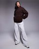 ASOS Weekend Collective Weekend Collective heavyweight teddy hoodie with WCA sleeve graphic detail in chocolate-Brown - 2