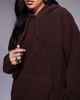 ASOS Weekend Collective Weekend Collective heavyweight teddy hoodie with WCA sleeve graphic detail in chocolate-Brown - 3