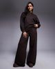 ASOS Weekend Collective Weekend Collective heavyweight wide leg sweatpants with ski club graphic in chocolate - part of a set-Brown - 1