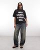 ASOS Weekend Collective Weekend Collective Ibiza slogan oversized T-shirt in black - 2