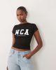 ASOS Weekend Collective Weekend Collective Icon baby tee with WCA graphic in black - 1