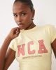 ASOS Weekend Collective Weekend Collective Icon baby tee with WCA graphic in buttermilk-Yellow - 4