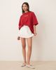 ASOS Weekend Collective Weekend Collective Icon oversized t-shirt with stacked back logo in red and pink - 2