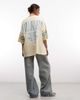 ASOS Weekend Collective Weekend Collective Icon oversized t-shirt with stacked back logo in yellow with blue print - 2