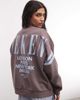 ASOS Weekend Collective Weekend Collective Icon stacked back logo sweatshirt in charcoal and blue-Gray - 4