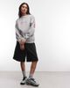 ASOS Weekend Collective Weekend Collective Icon stacked back logo sweatshirt in gray heather and red - 2