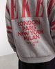 ASOS Weekend Collective Weekend Collective Icon stacked back logo sweatshirt in gray heather and red - 3