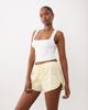 ASOS Weekend Collective Weekend Collective micro nylon short with tie waist detail in buttermilk-Yellow - 2
