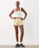 ASOS Weekend Collective Weekend Collective micro nylon short with tie waist detail in buttermilk-Yellow - 4