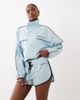 ASOS Weekend Collective Weekend Collective micro nylon shorts with tie waist detail in baby blue - part of a set - 1