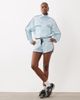 ASOS Weekend Collective Weekend Collective micro nylon shorts with tie waist detail in baby blue - part of a set - 2